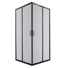   Tiara Square Gold 80x80 cm szögletes zuhanykabin zuhanytálca nélkül