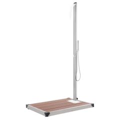 Rozsdamentes acél kerti zuhany barna aljjal 225 cm