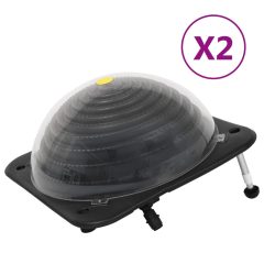   2 db HDPE és alumínium napelemes medencefűtő 75 x 75 x 36 cm